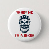 Beard Skull | Motorrad | Vertrau mir, ich bin Fahr Button (Vorderseite)