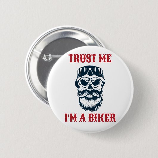 Beard Skull | Motorrad | Vertrau mir, ich bin Fahr Button (Vorne & Hinten)