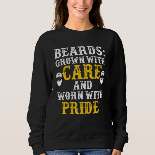 Beard-Sprichwort für Männer Spaß Meme Bietern Sweatshirt (Vorderseite)