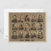 Beard Trimming Chart aus dem Jahr 1884 Postkarte (Vorne/Hinten)