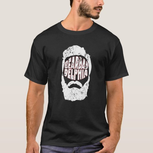 Beardadelphia Funny Beardadelphia Beard Vater T-Shirt (Vorderseite)