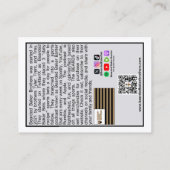 Bearded Baker Banter Trading Cards: 100. Episode Telefonnummerkarte (Rückseite)