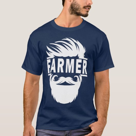 Bearded Bauer Tshirt Landwirtschaft Landwirtschaft (Vorderseite)