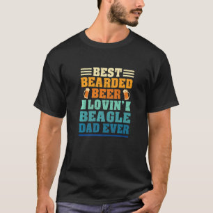 Bearded Beer Lovin Beagle Vater Funny Dog Liebe T-Shirt
