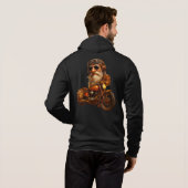 Bearded Biker Hoodie – Vintage Rider Style (Schwarz voll)