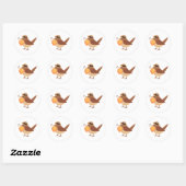 Bearded Bird mit Orange Beard Stickers (Blatt)