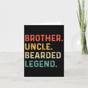 Bearded Brother Oncle Bart Legend Vintag Väter Karte