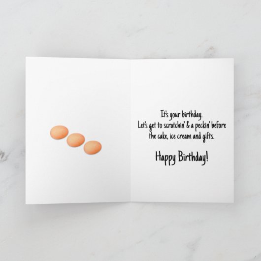 Bearded Chicken Close-Up Photograph Karte (Innenseite)