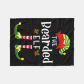 Bearded Christmas Elf Matching Pajama X-mas Party  Fleecedecke (Vorderseite (Horizontal))