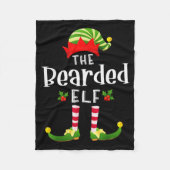 Bearded Christmas Elf Matching Pajama X-mas Party  Fleecedecke (Vorderseite)