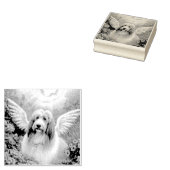 Bearded Collie Angel Wings Pet Loss Gummistempel (Stempel)