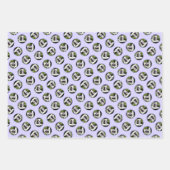 Bearded Collie Beardie Black Painting Niedliche Do Geschenkpapier Set (Vorderseite)