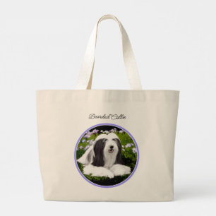 Bearded Collie Beardie Black Painting Niedliche Do Jumbo Stoffbeutel