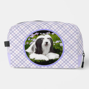 Bearded Collie Beardie Black Painting Niedliche Do Waschbeutel