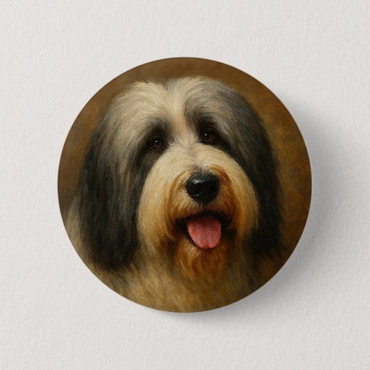 Bearded Collie Button (Vorderseite)