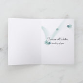 Bearded Collie Denken Sie an Sie Karte (Innenseite)