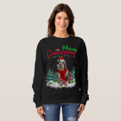 Bearded Collie Dog Light Mighty Christmas Tree Xma Sweatshirt (Vorne ganz)