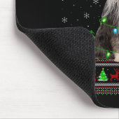 Bearded Collie Dog Ugly Christmas Sweater Holiday  Mousepad (Ecke)