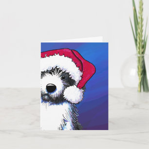 Bearded Collie Dog Weihnachtskarten Feiertagskarte