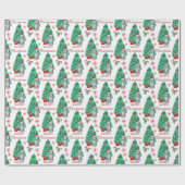 Bearded Collie Dog Weihnachtsmuster Geschenkpapier (Flach)