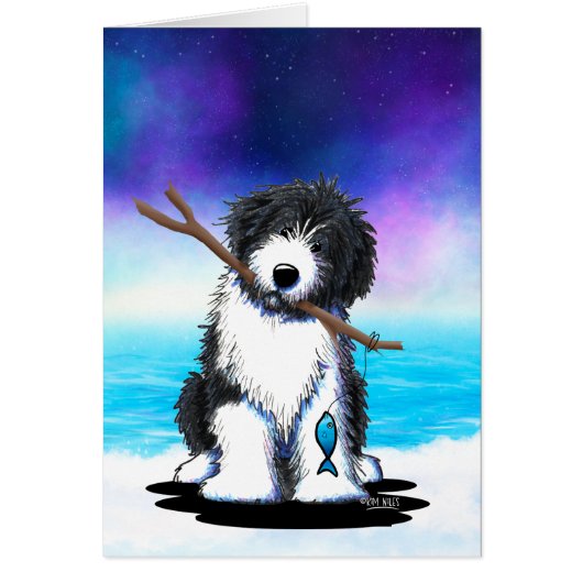 Bearded Collie Fishing (Vorne)