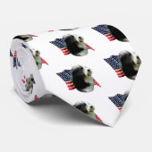 Bearded Collie Flag Krawatte (Gerollt)