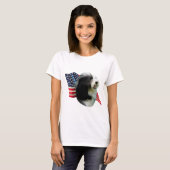 Bearded Collie Flag T-Shirt (Vorne ganz)