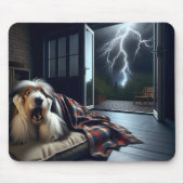 Bearded Collie Frightend of Thunderstorm Mousepad (Vorne)