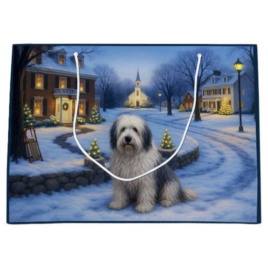 Bearded Collie Gift  Bag Große Geschenktüte (Vorderseite)