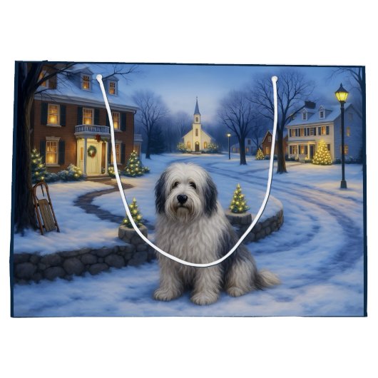 Bearded Collie Gift  Bag Große Geschenktüte (Rückseite)