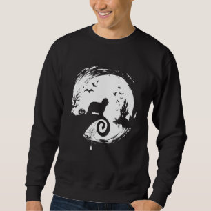 Bearded Collie Halloween Kostüm Beardie Moon Silh Sweatshirt