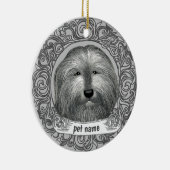 Bearded Collie Love Gedächtnisschmuck Keramik Ornament (Rechts)