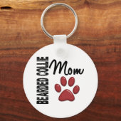 Bearded Collie Mama 2 Schlüsselanhänger (Vorderseite)