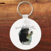 Bearded Collie Mama 2 Schlüsselanhänger (Vorderseite)