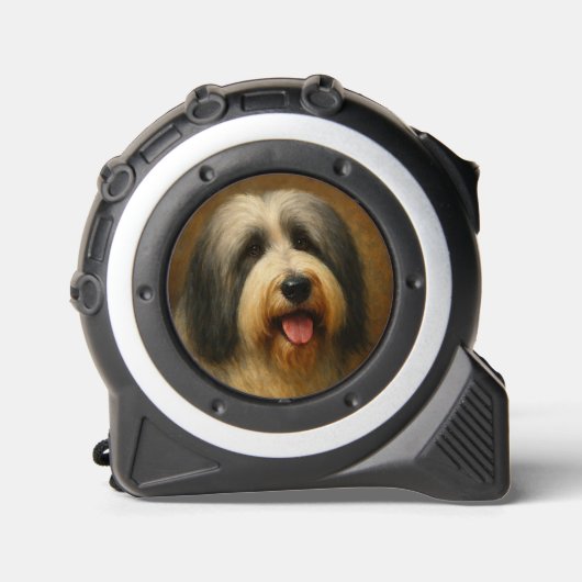 Bearded Collie Maßband (Vorderseite)