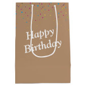 Bearded Collie mit einem Toothy Lächeln Mittlere Geschenktüte (Rückseite)