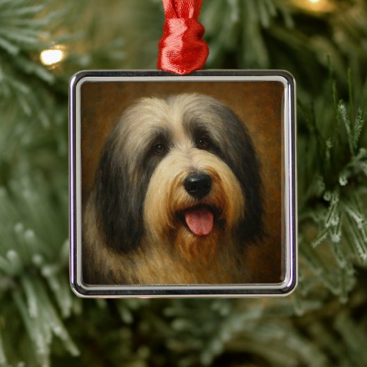 Bearded Collie Ornament Aus Metall (Baum)