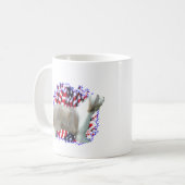 Bearded Collie Patriot Kaffeetasse (Vorderseite Links)