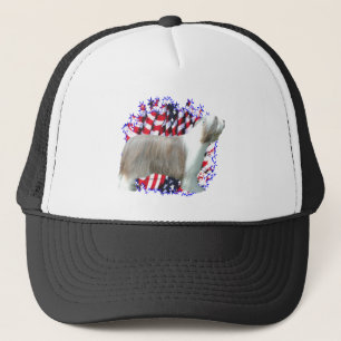 Bearded Collie Patriot Truckerkappe