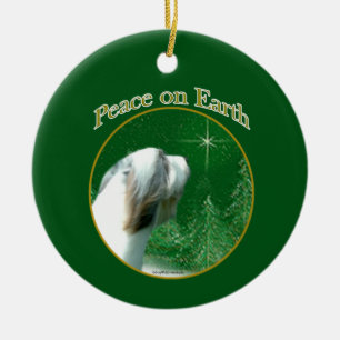 Bearded Collie Peace Keramik Ornament