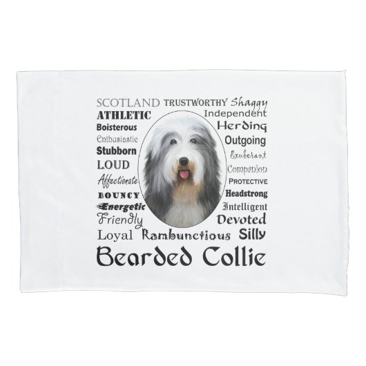 Bearded Collie Pillowcase Kissenbezug (Vorderseite)
