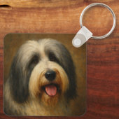 Bearded Collie Schlüsselanhänger (Rückseite)