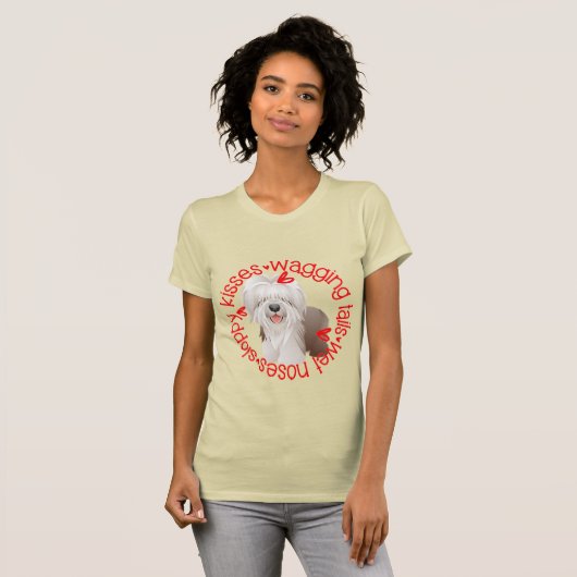 Bearded Collie Sloppy Kisses B&C T-Shirt (Vorne ganz)