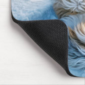 Bearded Collie Snow Angel Mousepad (Ecke)