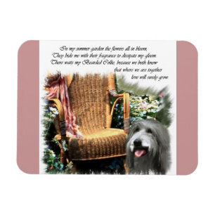 Bearded Collie Summer Garden Magnet