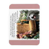 Bearded Collie Summer Garden Magnet (Vertikal)