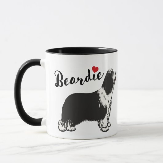 Bearded collie tasse (Links)