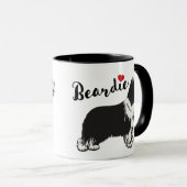 Bearded collie tasse (VorderseiteRechts)
