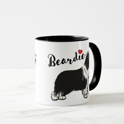 Bearded collie tasse (VorderseiteRechts)