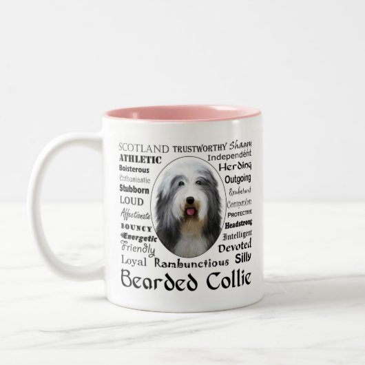 Bearded Collie Tasse (Links)
